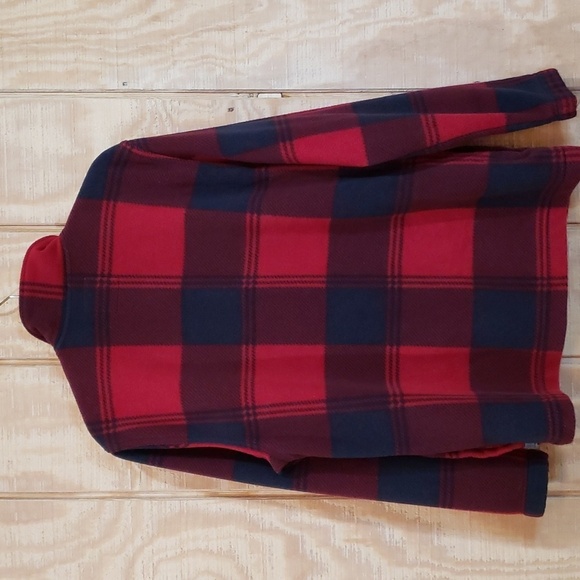 IZOD Vintage Luxury Sport Black Red Check Full Zip Size M - Picture 4 of 7